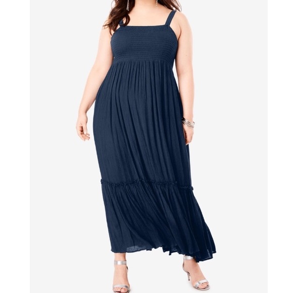 Roaman's Dresses & Skirts - ROAMANS FLOWY MAXI DRESS SIZE 18/20 NWT